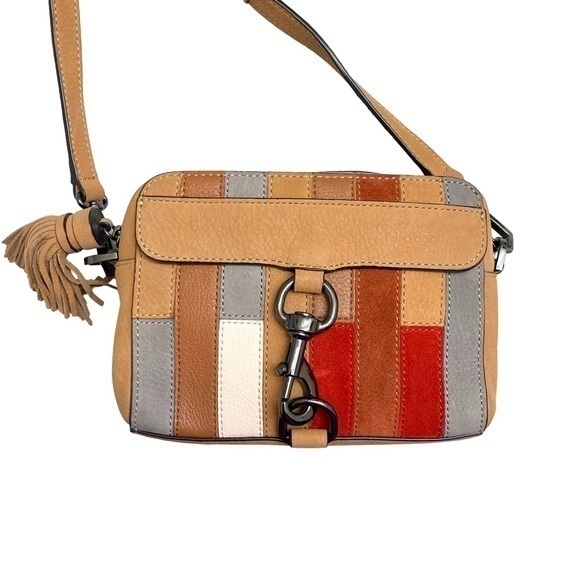 Rebecca Minkoff patchwork Suede & Leather Patchwork camera crossbody bag - Picture 1 of 14